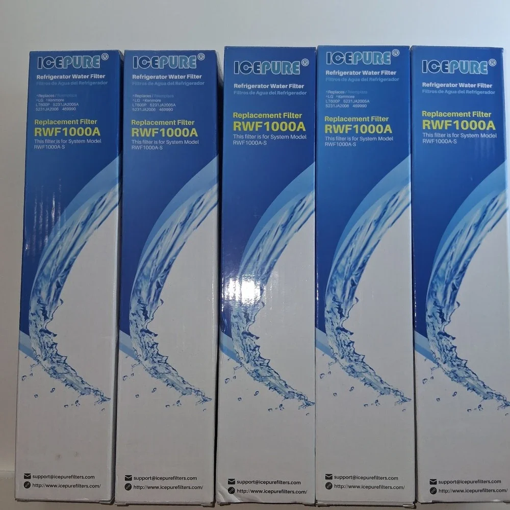 Ice Pure RWF1000A Refrigerator Water Replacement Filter (Lot Of 5) New Sealed